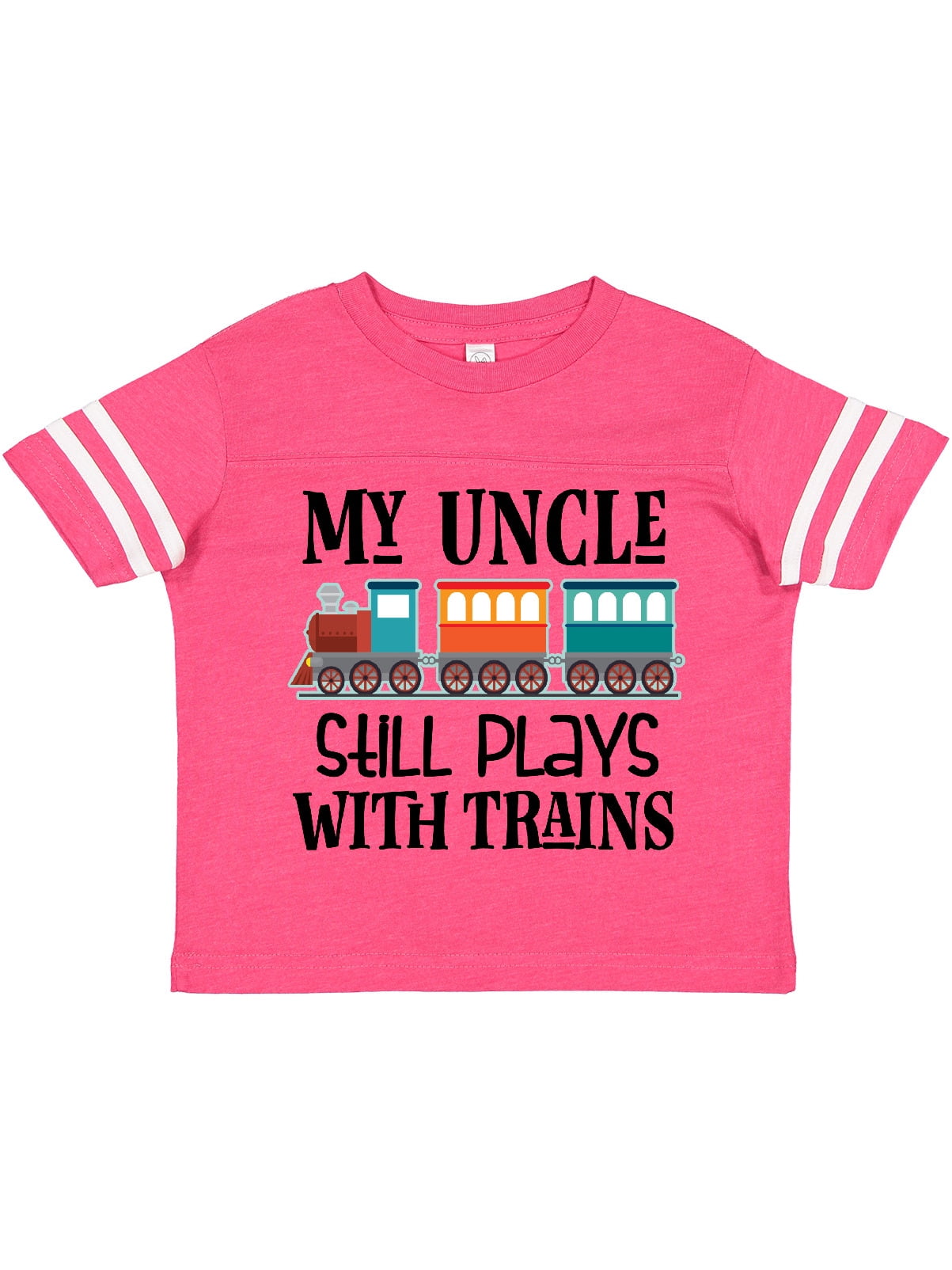 Inktastic My Uncle Still Plays with Trains Boys or Girls Toddler T ...