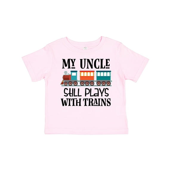 Inktastic My Uncle Still Plays with Trains Boys or Girls Toddler T-Shirt