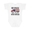 thumbnail image 1 of Inktastic My Uncle Still Plays with Trucks Boys or Girls Baby Bodysuit, 1 of 5