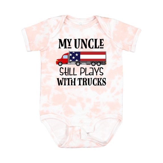 Inktastic My Uncle Still Plays with Trucks Boys or Girls Baby Bodysuit
