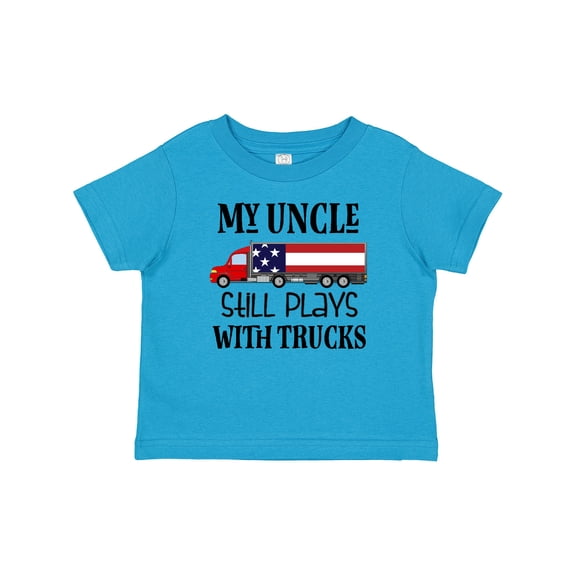 Inktastic My Uncle Still Plays with Trucks Boys or Girls Baby T-Shirt
