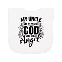 Inktastic My Uncle Was So Amazing God Made Him an Angel Baby Terry Cloth Bib