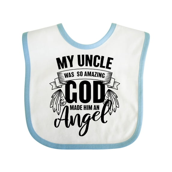 Inktastic My Uncle Was So Amazing God Made Him an Angel Boys or Girls Baby Bib