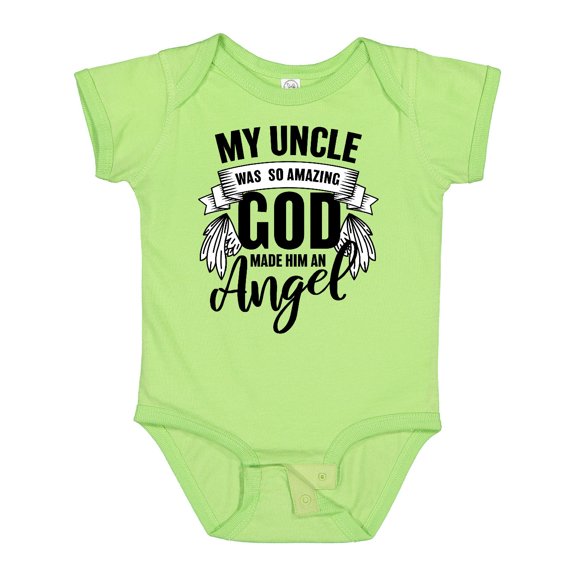 Inktastic My Uncle Was So Amazing God Made Him an Angel Boys or Girls Baby Bodysuit