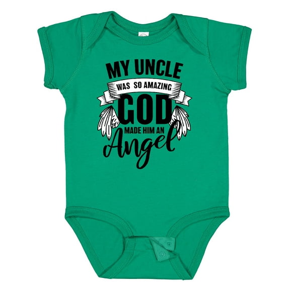 Inktastic My Uncle Was So Amazing God Made Him an Angel Boys or Girls Baby Bodysuit