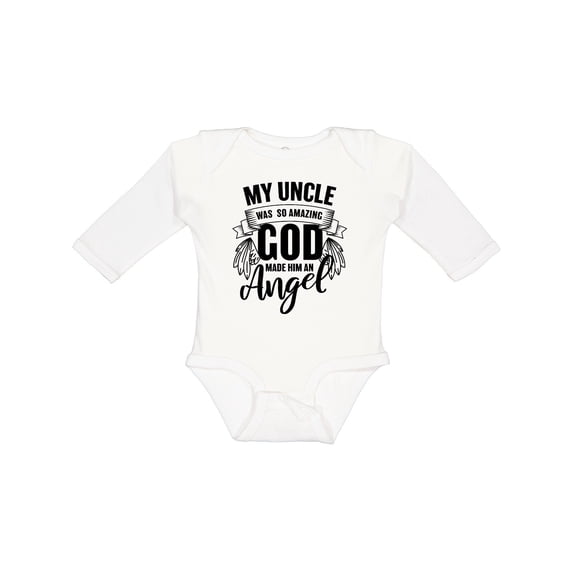 Inktastic My Uncle Was So Amazing God Made Him an Angel Boys or Girls Long Sleeve Baby Bodysuit