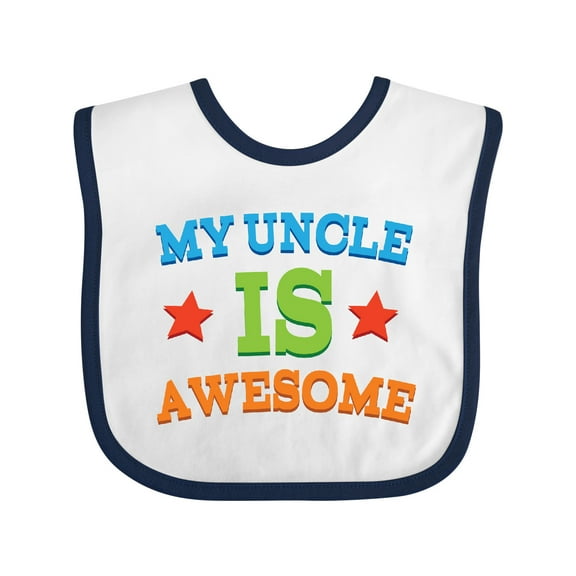 Inktastic My Uncle is Awesome Boys or Girls Baby Bib