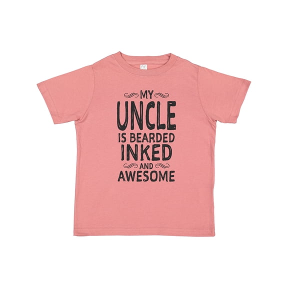 Inktastic My Uncle is Bearded Inked and Awesome Boys or Girls Toddler T-Shirt