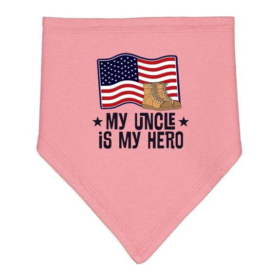 Inktastic My Uncle is My Hero Military Nephew Baby Bandana Bib