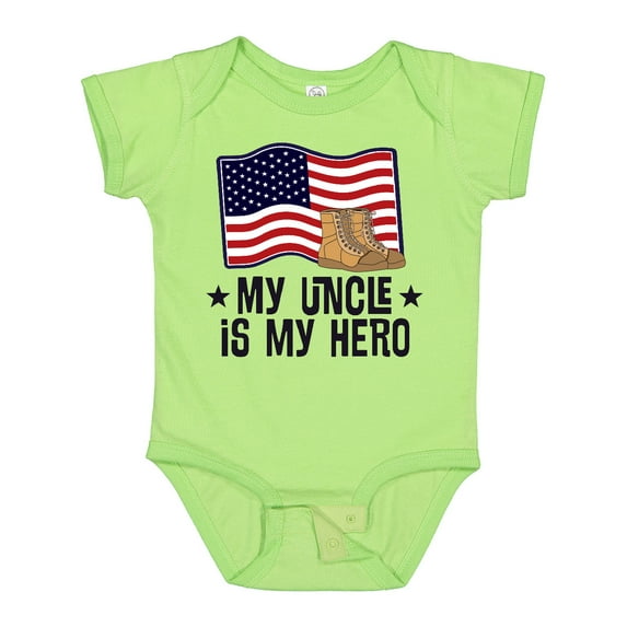 Inktastic My Uncle is My Hero Military Nephew Boys or Girls Baby Bodysuit