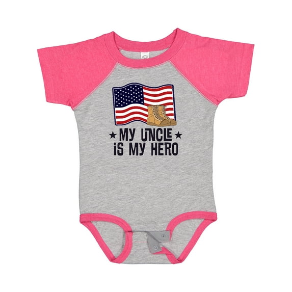Inktastic My Uncle is My Hero Military Nephew Boys or Girls Baby Bodysuit
