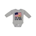 thumbnail image 1 of Inktastic My Uncle is My Hero Military Nephew Boys or Girls Long Sleeve Baby Bodysuit, 1 of 5