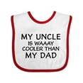thumbnail image 1 of Inktastic My Uncle is Waaay Cooler Than My Dad Boys or Girls Baby Bib, 1 of 4