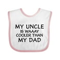 thumbnail image 1 of Inktastic My Uncle is Waaay Cooler Than My Dad Boys or Girls Baby Bib, 1 of 4