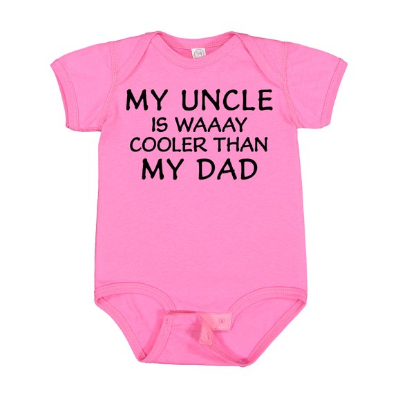 Inktastic My Uncle is Waaay Cooler Than My Dad Boys or Girls Baby Bodysuit