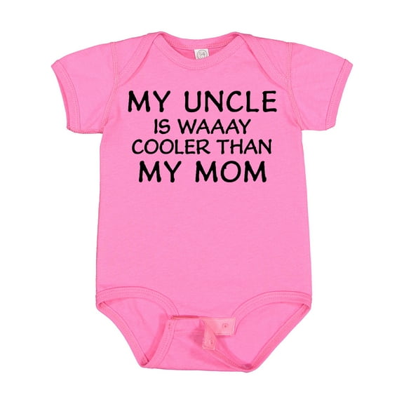 Inktastic My Uncle is Waaay Cooler Than My Mom Boys or Girls Baby Bodysuit
