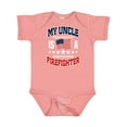 thumbnail image 1 of Inktastic My Uncle is a Firefighter Nephew Boys or Girls Baby Bodysuit, 1 of 5