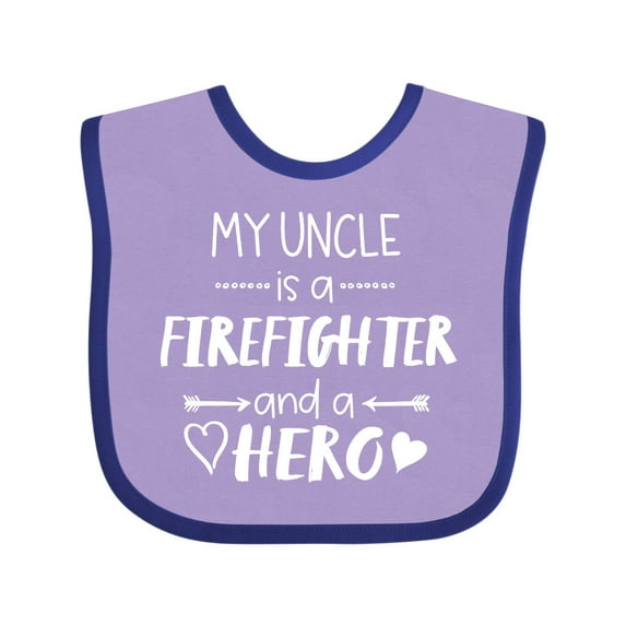 Inktastic My Uncle is a Firefighter and a Hero Boys or Girls Baby Bib
