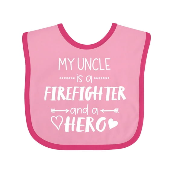 Inktastic My Uncle is a Firefighter and a Hero Boys or Girls Baby Bib