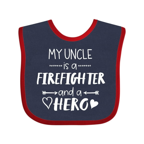 Inktastic My Uncle is a Firefighter and a Hero Boys or Girls Baby Bib