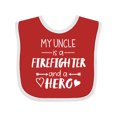 thumbnail image 1 of Inktastic My Uncle is a Firefighter and a Hero Boys or Girls Baby Bib, 1 of 4