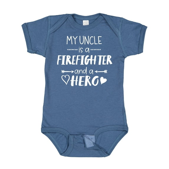 Inktastic My Uncle is a Firefighter and a Hero Boys or Girls Baby Bodysuit