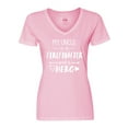thumbnail image 1 of Inktastic My Uncle is a Firefighter and a Hero Women's V-Neck T-Shirt, 1 of 5