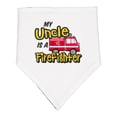 thumbnail image 1 of Inktastic My Uncle is a Firefighter with Fire Truck Baby Bandana Bib, 1 of 4