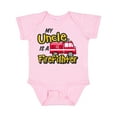 thumbnail image 1 of Inktastic My Uncle is a Firefighter with Fire Truck Boys or Girls Baby Bodysuit, 1 of 5
