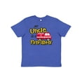thumbnail image 1 of Inktastic My Uncle is a Firefighter with Fire Truck Youth T-Shirt, 1 of 5