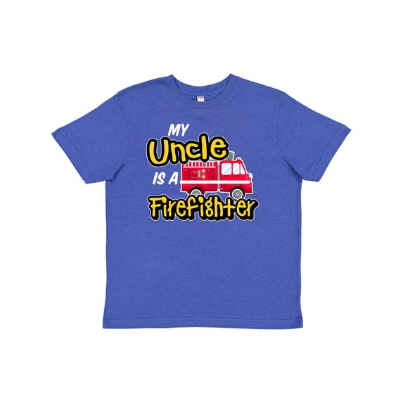 Inktastic My Uncle is a Firefighter with Fire Truck Youth T-Shirt
