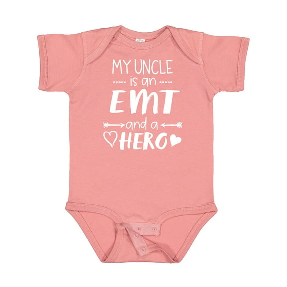 Inktastic My Uncle is an EMT and a Hero Boys or Girls Baby Bodysuit