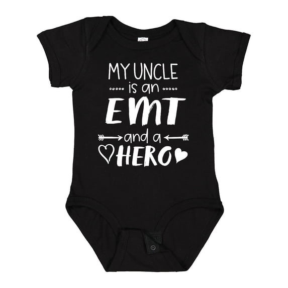 Inktastic My Uncle is an EMT and a Hero Boys or Girls Baby Bodysuit
