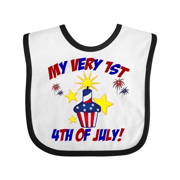 Inktastic My Very 1st 4th of July Boys or Girls Baby Bib