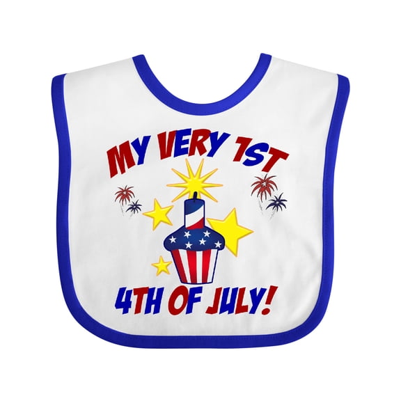 Inktastic My Very 1st 4th of July Boys or Girls Baby Bib