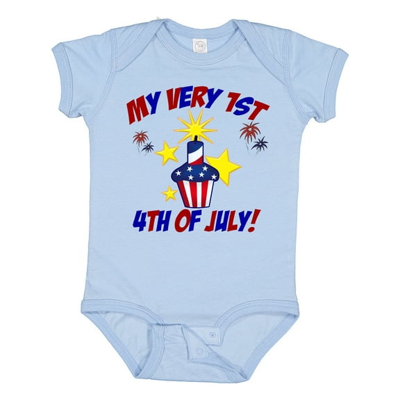 Inktastic My Very 1st 4th of July Boys or Girls Baby Bodysuit