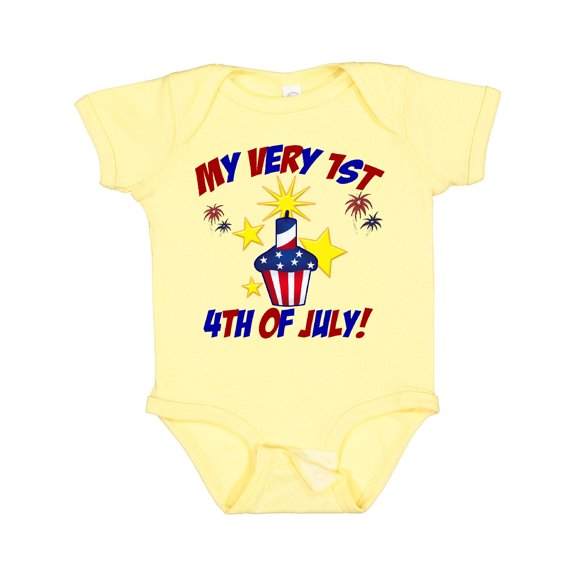 Inktastic My Very 1st 4th of July Boys or Girls Baby Bodysuit