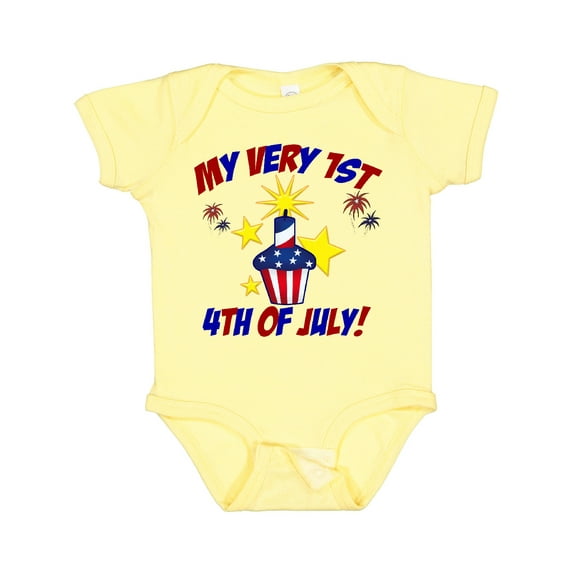 Inktastic My Very 1st 4th of July Boys or Girls Baby Bodysuit