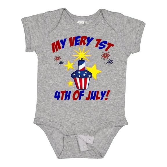Inktastic My Very 1st 4th of July Boys or Girls Baby Bodysuit