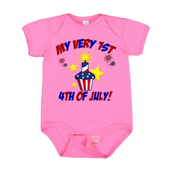 Inktastic My Very 1st 4th of July Boys or Girls Baby Bodysuit
