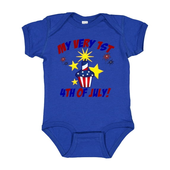 Inktastic My Very 1st 4th of July Boys or Girls Baby Bodysuit