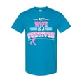 thumbnail image 1 of Inktastic My Wife is a Survivor Breast Cancer Awareness T-Shirt, 1 of 5