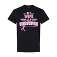 thumbnail image 1 of Inktastic My Wife is a Survivor Breast Cancer Awareness T-Shirt, 1 of 5