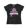 thumbnail image 1 of Inktastic My Wife is a Survivor Breast Cancer Awareness Women's T-Shirt, 1 of 5