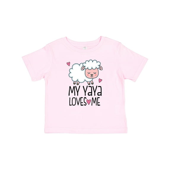 Inktastic My Yaya Loves Me Baby Grandchild Lamb Girls Baby T-Shirt
