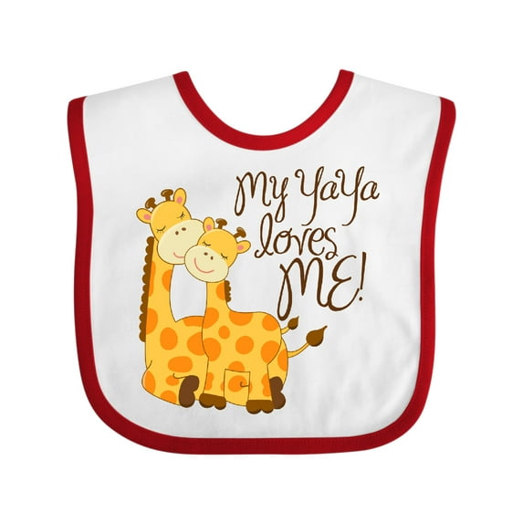 Inktastic My Yaya Loves Me Boys or Girls Baby Bib