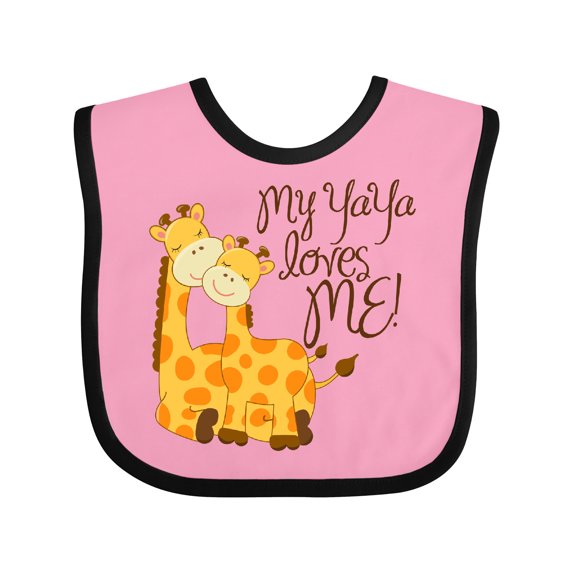 Inktastic My Yaya Loves Me Boys or Girls Baby Bib
