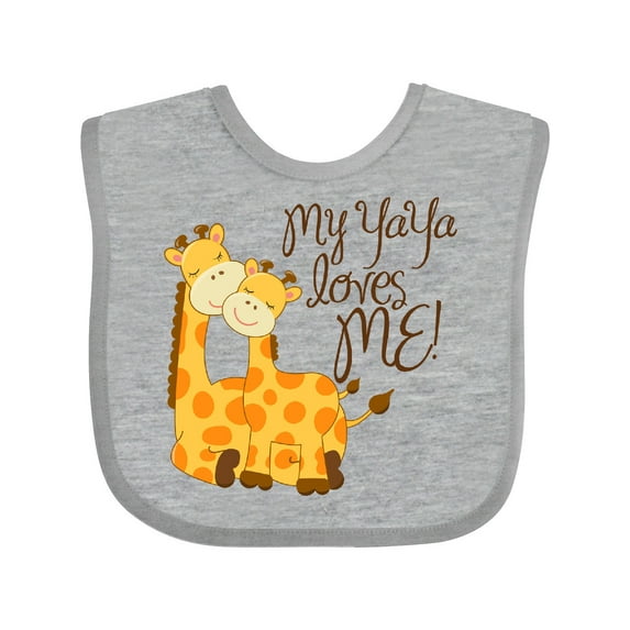 Inktastic My Yaya Loves Me Boys or Girls Baby Bib