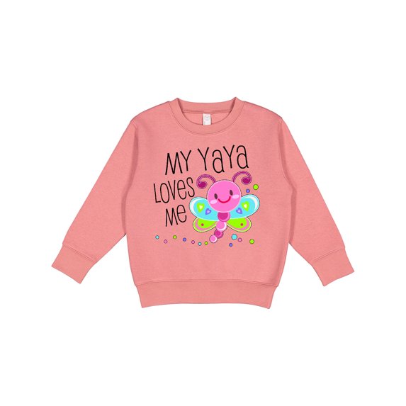 Inktastic My Yaya Loves Me Cute Dragonfly Toddler Sweatshirt