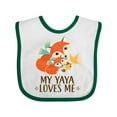 thumbnail image 1 of Inktastic My Yaya Loves Me Cute Fox Boys or Girls Baby Bib, 1 of 4